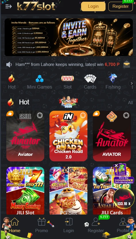 K77slot game